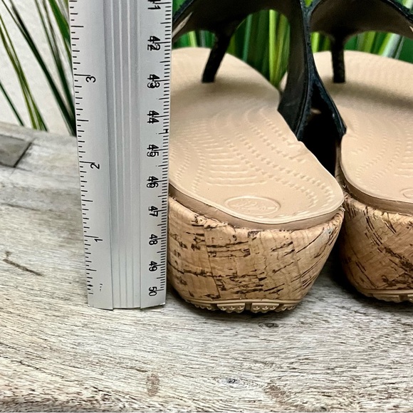 Crocs A-Leigh Snake Print Sandals - Picture 9 of 10